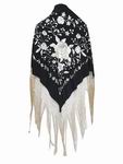 Hand-Embroidered Half Shawl in Pure Silk 74.380€ #500351110306NNGMF